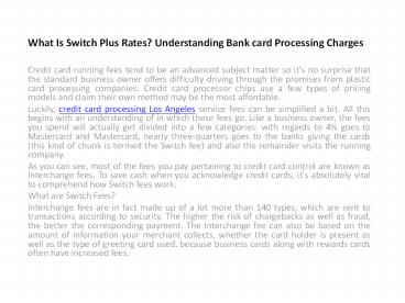 Los Angeles Credit Card Processing