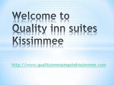 quality inn suites kissimmee