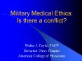 Military Medical Ethics: Is there a conflict? PowerPoint PPT Presentation