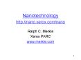 Nanotechnology http://nano.xerox.com/nano PowerPoint PPT Presentation
