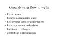 Ground-water flow to wells PowerPoint PPT Presentation