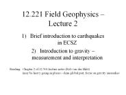 12.221 Field Geophysics 