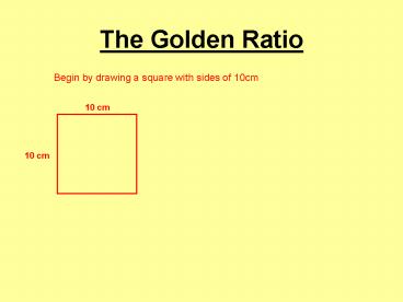 PPT – The Golden Ratio PowerPoint presentation | free to download - id ...