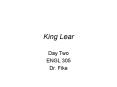 King Lear PowerPoint PPT Presentation
