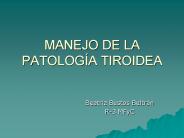 MANEJO DE LA PATOLOG