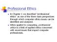 Professional Ethics PowerPoint PPT Presentation