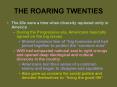 THE ROARING TWENTIES PowerPoint PPT Presentation
