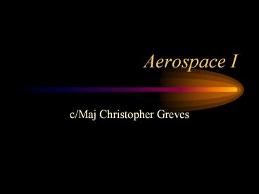 Aerospace I presentation | free to download