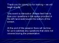 Thank you for joining us for training  PowerPoint PPT Presentation