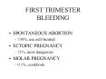 FIRST TRIMESTER BLEEDING PowerPoint PPT Presentation