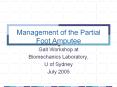 Management of the Partial Foot Amputee PowerPoint PPT Presentation