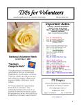 TIPs for Volunteers A quarterly publication for the Volunteers of TIP Hospice               February- April 2008 PowerPoint PPT Presentation
