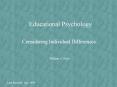 Individual Differences PowerPoint PPT Presentation