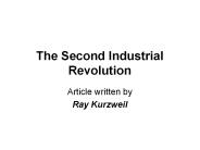 The Second Industrial Revolution