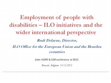 Employment of people with disabilities 