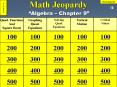 Math Jeopardy PowerPoint PPT Presentation