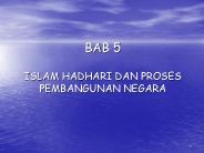 BAB 5 ISLAM HADHARI DAN PROSES PEMBANGUNAN NEGARA