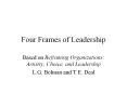 Four Frames of Leadership PowerPoint PPT Presentation
