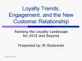 Loyalty Trends, Engagement, and the New Customer Relationship PowerPoint PPT Presentation