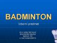 BADMINTON PowerPoint PPT Presentation