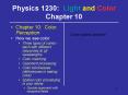 Chapter 10: Color Perception PowerPoint PPT Presentation