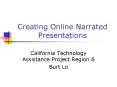 Creating Online Narrated Presentations PowerPoint PPT Presentation