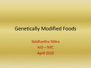 Genetically Modified Foods