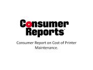 Printer Ink and Maintenance Cost