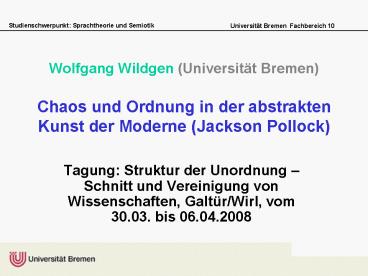Wolfgang Wildgen (Universit