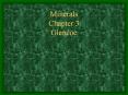Minerals Chapter 3 Glencoe PowerPoint PPT Presentation