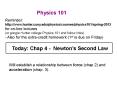 Today: Chap 4 - Newton PowerPoint PPT Presentation
