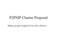 P2PSIP Charter Proposal