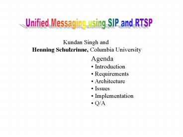 Voice-mail System using SIP/RTSP