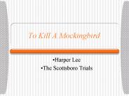 To Kill A Mockingbird