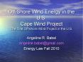 Off-Shore Wind Energy in the U.S. Cape Wind Project The First Off-shore Wind Project in the U.S. PowerPoint PPT Presentation