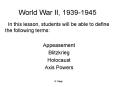 World War II, 1939-1945 PowerPoint PPT Presentation