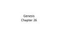Genesis Chapter 26 PowerPoint PPT Presentation