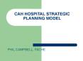 CAH HOSPITAL STRATEGIC PLANNING MODEL PowerPoint PPT Presentation