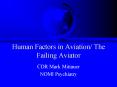 Human Factors in Aviation/ The Failing Aviator PowerPoint PPT Presentation