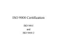 ISO 9000 Certification PowerPoint PPT Presentation