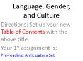 Language, Gender, and Culture PowerPoint PPT Presentation