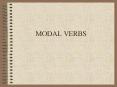MODAL VERBS PowerPoint PPT Presentation