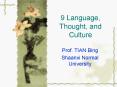 9 Language, Thought, and Culture PowerPoint PPT Presentation