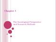 The Sociological Perspective and Research Methods PowerPoint PPT Presentation