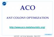 ACO ANT COLONY OPTIMIZATION