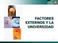 FACTORES EXTERNOS Y LA UNIVERSIDAD PowerPoint PPT Presentation
