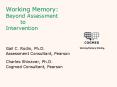 Working Memory: Beyond Assessment     to Intervention PowerPoint PPT Presentation