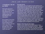 Jesus, Lady Wisdom,