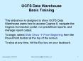 OCFS Data Warehouse Basic Training PowerPoint PPT Presentation