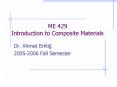 ME 429 Introduction to Composite Materials PowerPoint PPT Presentation